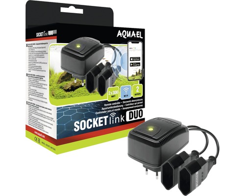 Aquael Socket Link Duo avec emballage, un contrôleur d''aquarium télécommandé