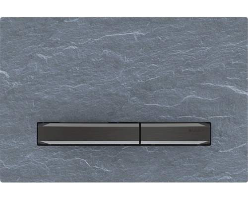 Plaque de commande GEBERIT Sigma 50 plaque gris mat / touche noir chrome mat 115.671.JM.2