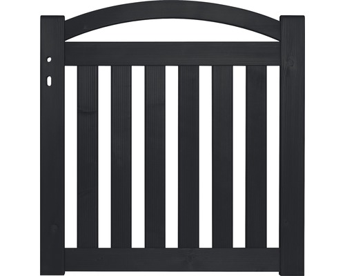 Portail simple Konsta Mino avec fraisage de serrure 98 x 100 cm anthracite Portillon de jardin en bois