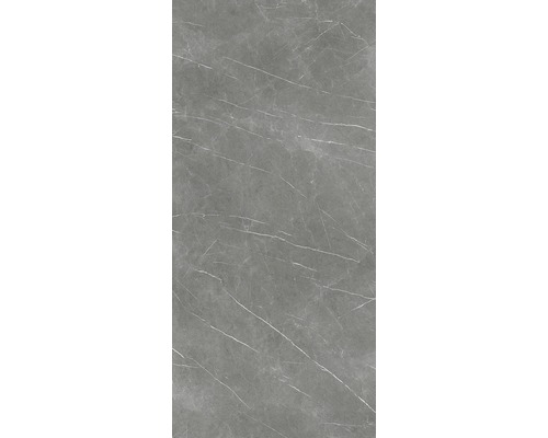 Carreau gris avec aspect marbre et surface polie