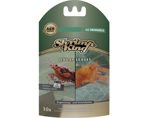 Complément alimentaire, alimentation de vacances DENNERLE ShrimpKing Dadap Leaves Dennerle Shrimp King Dadap Leaves Emballage d''aliments pour crevettes