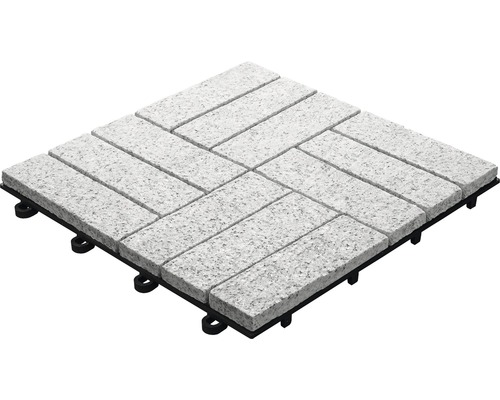 Dalle de terrasse imitation pierre avec sous-structure en plastique