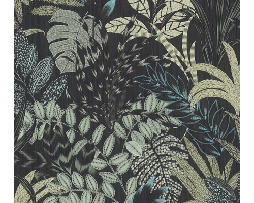 Papier peint intissé 37860-3 Metropolitan Stories 2 feuilles Papier peint avec motif de feuilles de jungle