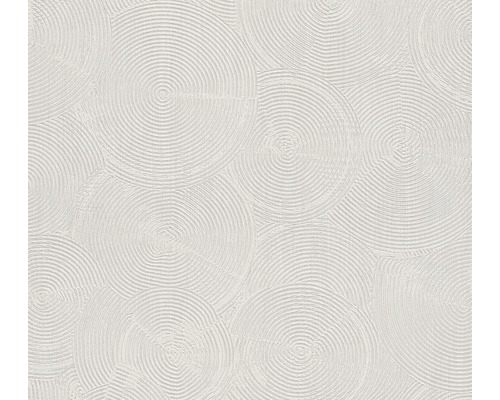 Papier peint intissé 37900-1 Metropolitan Stories 2 cercles crème Papier peint avec motif circulaire