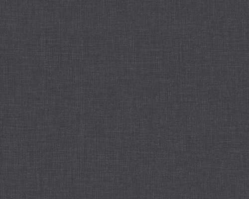 Papier peint intissé 379522 Daniel Hechter 7 uni noir Gros plan d''un papier peint foncé avec une texture de toile
