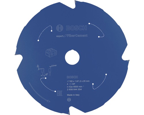Bosch Kreissägeblatt Expert for Fiber Cement 160x1,8/1,2x20 mm Z4