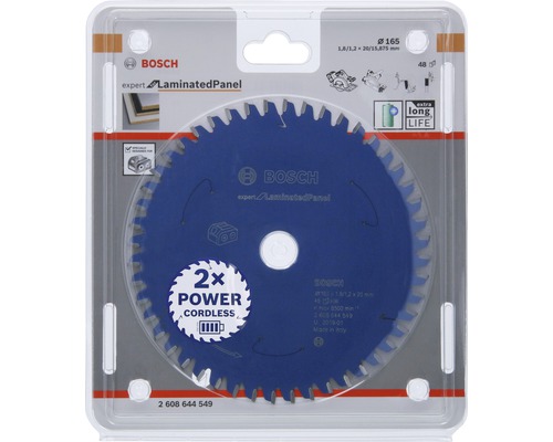 Bosch Expert LaminatedPanel Kreissägeblatt, Durchmesser 165 Millimeter