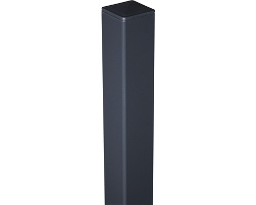 Poteau de portail GroJa à sceller dans le béton 6 x 6 x 240 cm anthracite