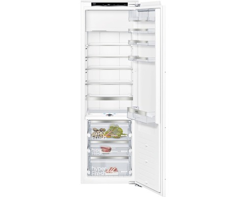 Siemens KI82FPDE0Y à gauche Réfrigérateur encastrable avec compartiment de congélation Réfrigérateur ouvert avec bacs à légumes