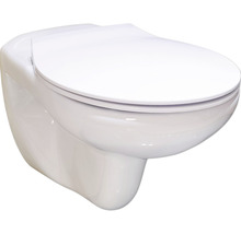 WC suspendu en céramique avec couvercle