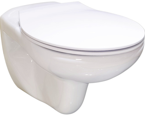 WC suspendu en céramique avec couvercle