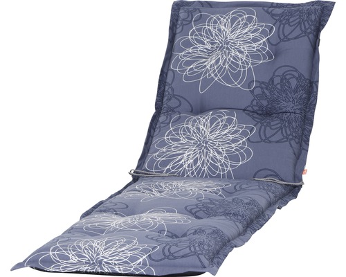 Galette d'assise pour chaise longue Xora Siena Garden bleu 200x58x8 cm