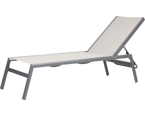 Chaise longue blanc-anthracite
