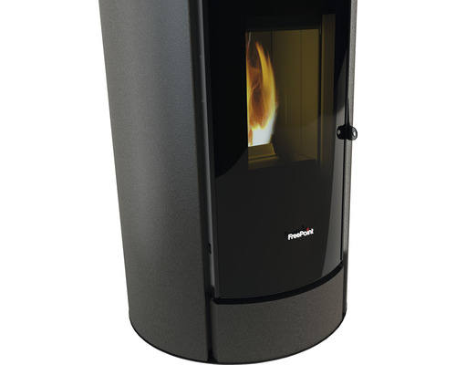 Poêle à pellets avec flamme