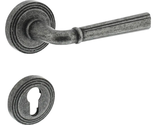 Garniture de poignée de porte avec rosettes pour portes intérieures