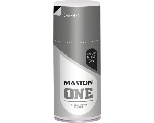 Sprühlack ONE Maston satin grau RAL 7037 150 ml Mastons One Sprühfarbe in Staubgrau RAL 7037