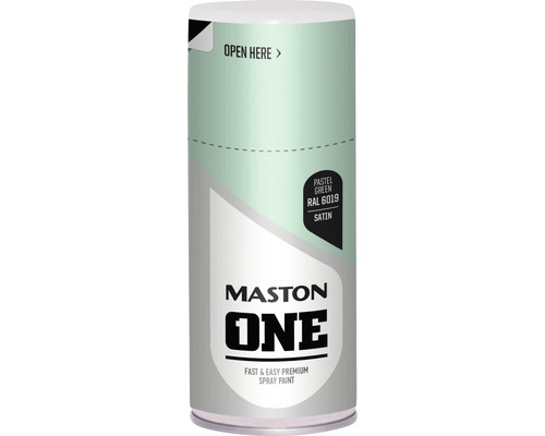 Sprühlack ONE Maston satin grün RAL 6019 150 ml Mastons One Sprühfarbe in Pastellgrün RAL 6019 mit Satin Finish