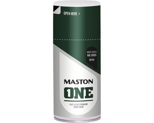 Sprühlack ONE Maston satin grün RAL 6005 150 ml Mastonspraydose, Moosgrün, RAL 6005