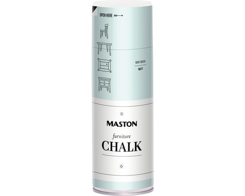 Bombe craie Maston pour meubles vert menthe 400 ml Peinture à la craie pour meubles Maston en vert menthe, finition mate