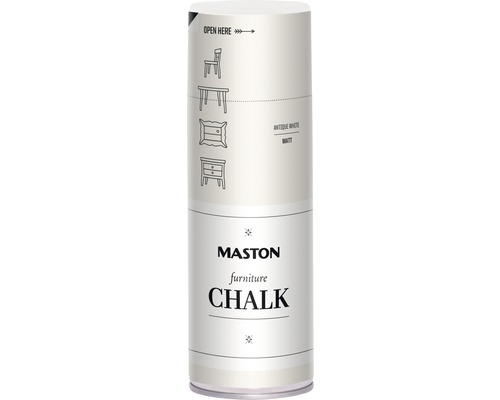 Bombe craie Maston pour meubles blanc antique 400 ml Peinture aérosol Mastons Furniture Chalk, adaptée aux meubles