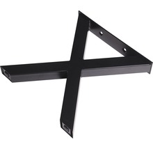 Pied de table en acier en forme de X