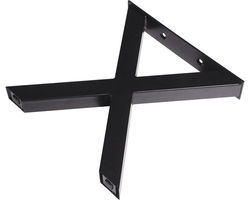 Pied de banc en X 420 x 400 mm 1 pièce noir Pied de table en acier en forme de X