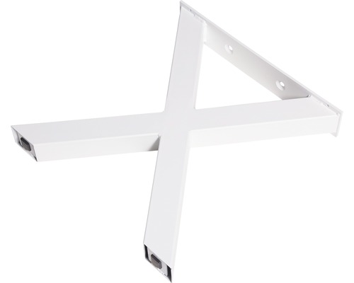 Pied de banc en X 420 x 400 mm 1 pièce blanc Support de pied de table blanc pour le montage des pieds de table