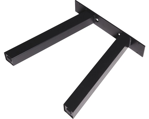 Pied de banc en A 420 x 400 mm 1 pièce noir Support d''étagère en métal
