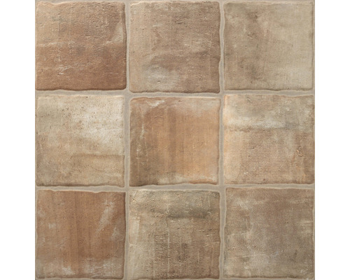 Feinsteinzeug Terrassenplatte Smartgrip Cotto Dekor 1 rektifizierte Kante 59,5 x 59,5 x 2 cm Quadratische Bodenfliesen mit Steineffekt