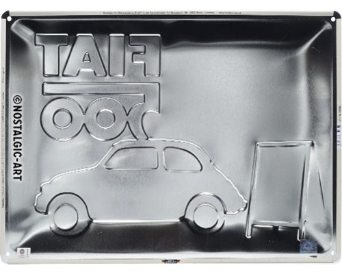 Panneau métallique avec motif Fiat 500