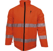 Veste de travail orange avec bandes réfléchissantes