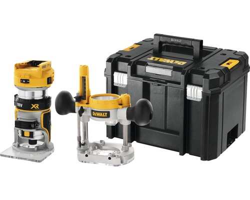 Défonceuse à batterie avec accessoires et coffret à outils