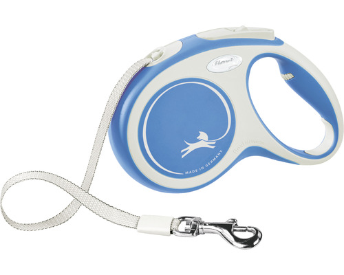 Laisse pour chiens flexi Comfort sangle Taille M jusqu'à 25 kg 5 m bleu