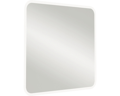 Miroir à LED 74 cm avec bords en C et chauffage du miroir