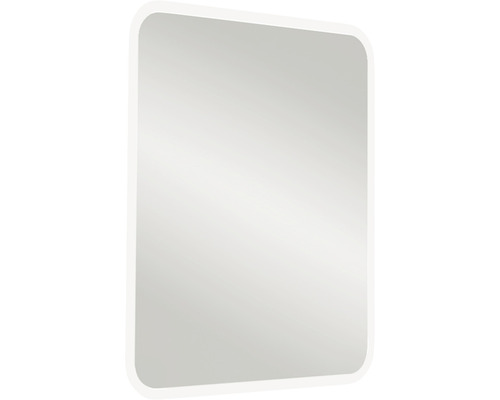 LED Spiegel 60 cm mit C-Kanten und Spiegelheizung 45075