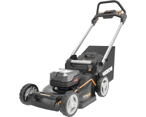 Tondeuse à gazon sans fil avec bac de ramassage pour le jardin