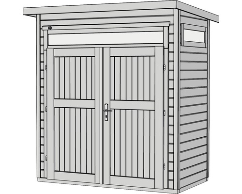 Armoire de jardin avec double porte et fenêtre