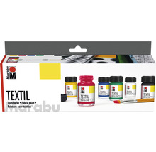 Marabu Textilfarben Set mit Pinsel