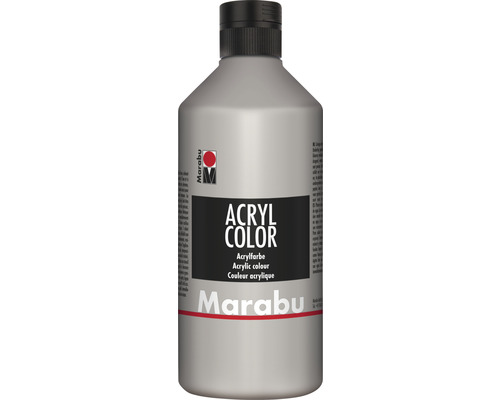 Marabu Acrylfarbe Acryl Color silber 082 500 ml Acrylfarbe in einer Flasche