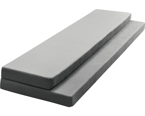 Zwei graue Bankauflagen