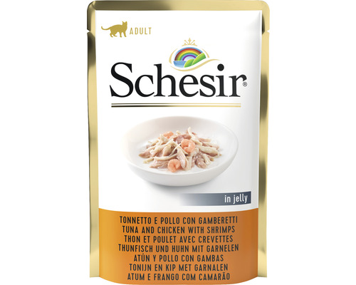 Schesir in jelly thon & poulet avec crevettes 85 g