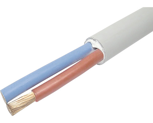 Câble électrique TT 2x1,5 mm² 2LNPE gris Eca (au mètre)