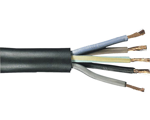 Câble GDV 5x2,5 mm2 3LNPE noir Eca (au mètre)