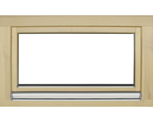 Cadre de fenêtre en bois avec moustiquaire