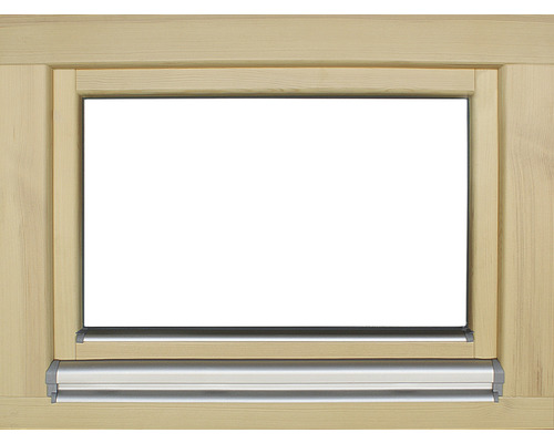 Fenêtre en bois avec guide de volet roulant