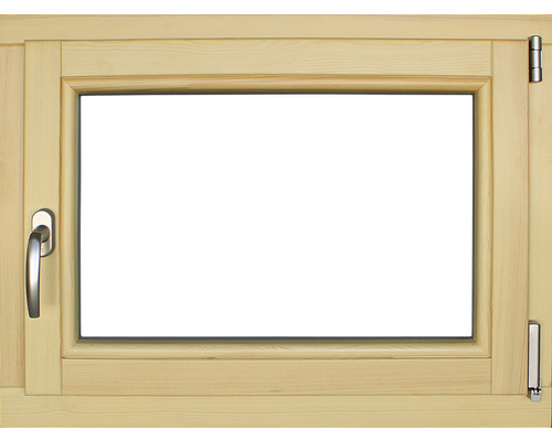 Fenêtre en bois pin laqué 680x580 mm tirant droit