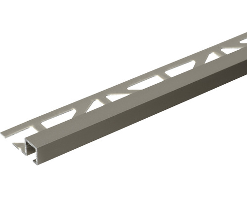 Quadratisches Abschlussprofil Dural Squarline Alu, hochglanzeloxiert, titan, Länge 250 cm Höhe 11 mm