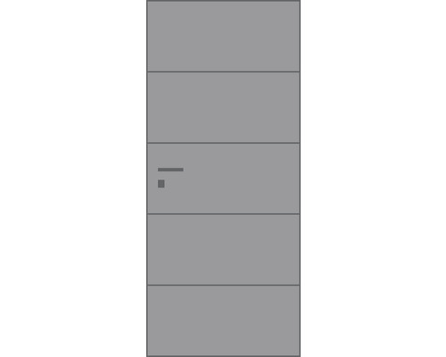 Vue de porte de garage grise avec poignée