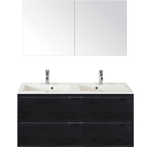 Meuble-lavabo avec double vasque, meuble sous-vasque et armoire de toilette pour la salle de bains