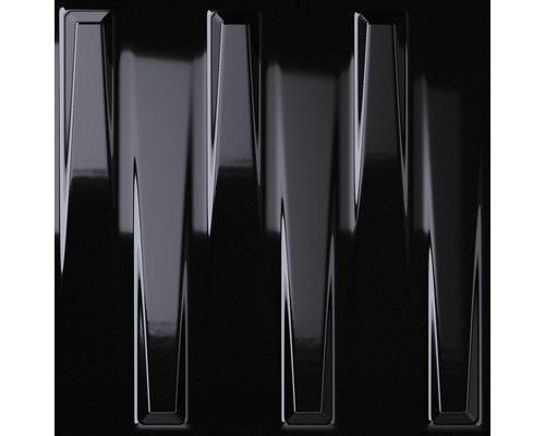 Carrelage décoratif Dutton Black Gloss 25x25 cm